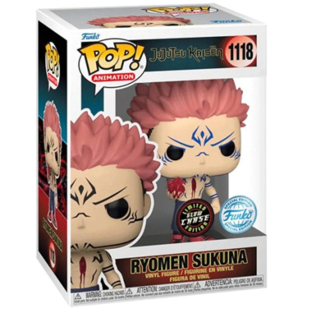 Ryomen Sukuna #1118 glow-in-the-dark Chase Jujutsu Kaisen Funko Pop in original box