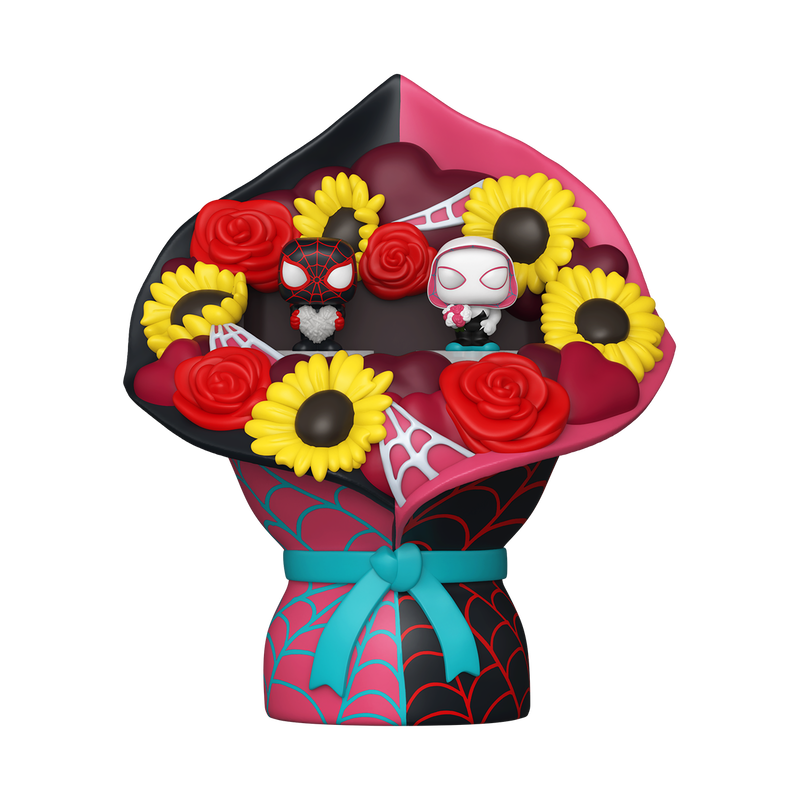 Miles Morales and Ghost Spider Flower Bouquet Bitty Pop